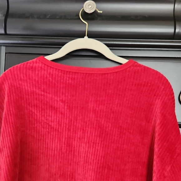 Disney Parks Red Cordoroy Lounge Set Christmas 2025 Edition with Gold MickeyLogo - Picture 3 of 6